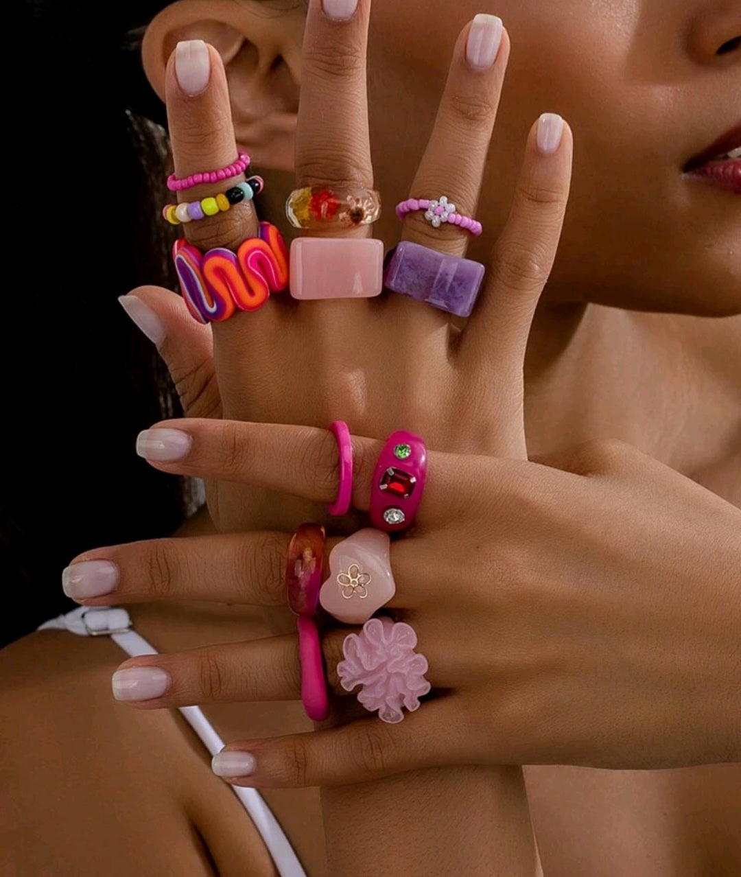 Summer Pop Rings – Shades of Pink