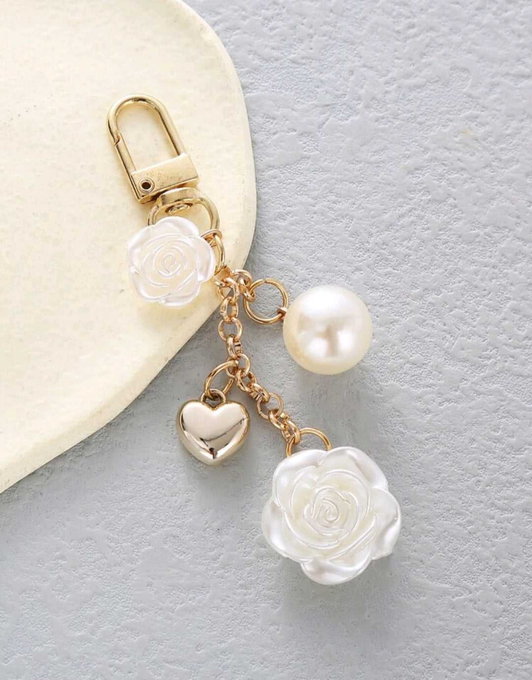 Chanel-Inspired Floral Elegance Bag Charm