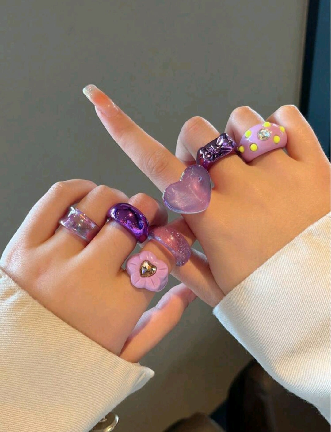 Purple Resin Rings