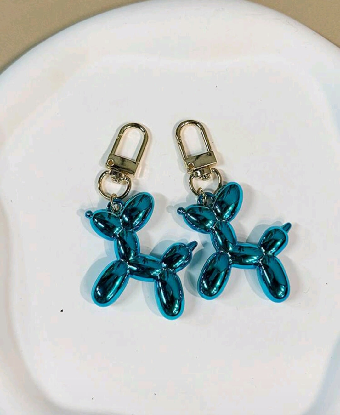 Shiny Balloon Dog Mini Bag Charm