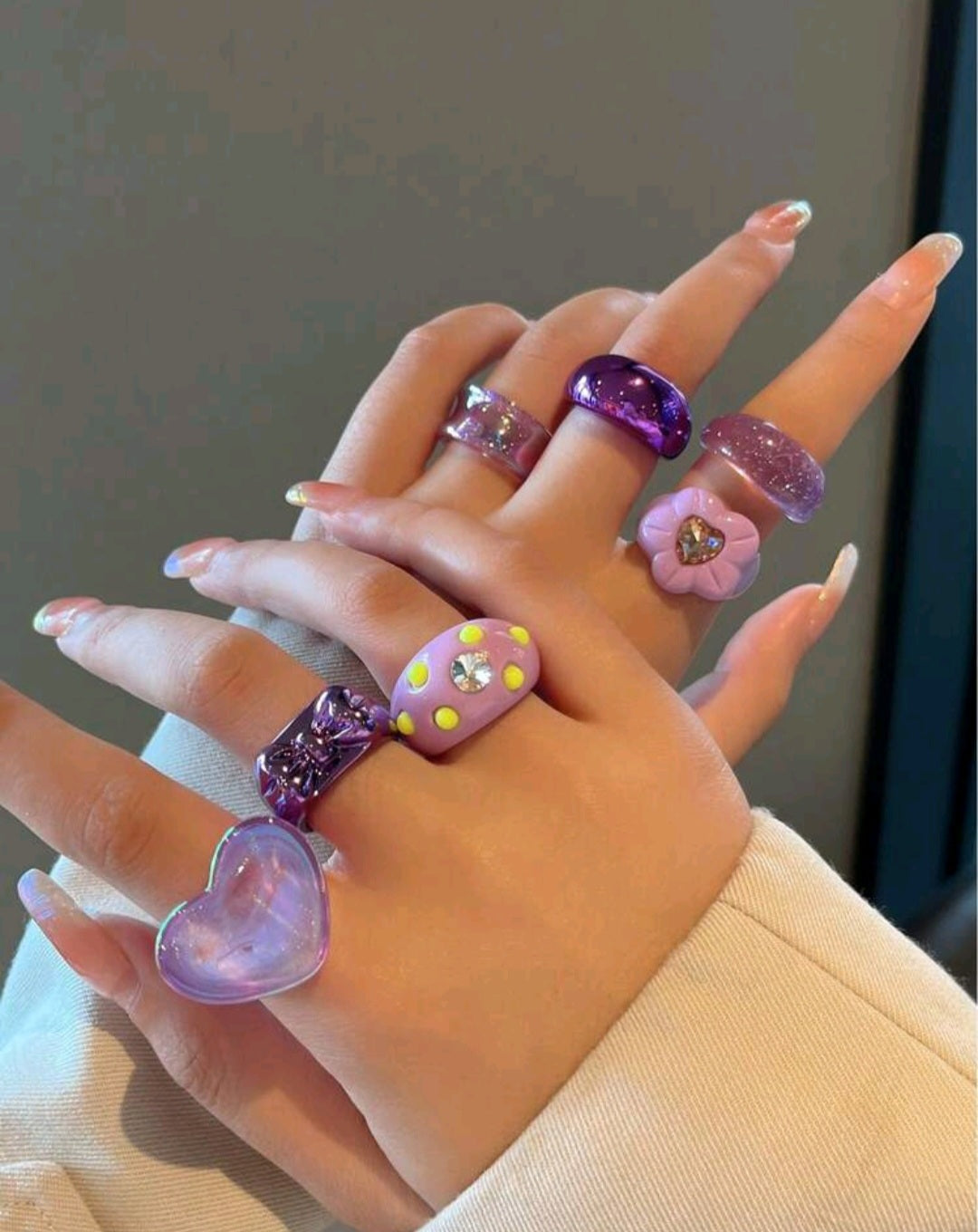 Purple Resin Rings