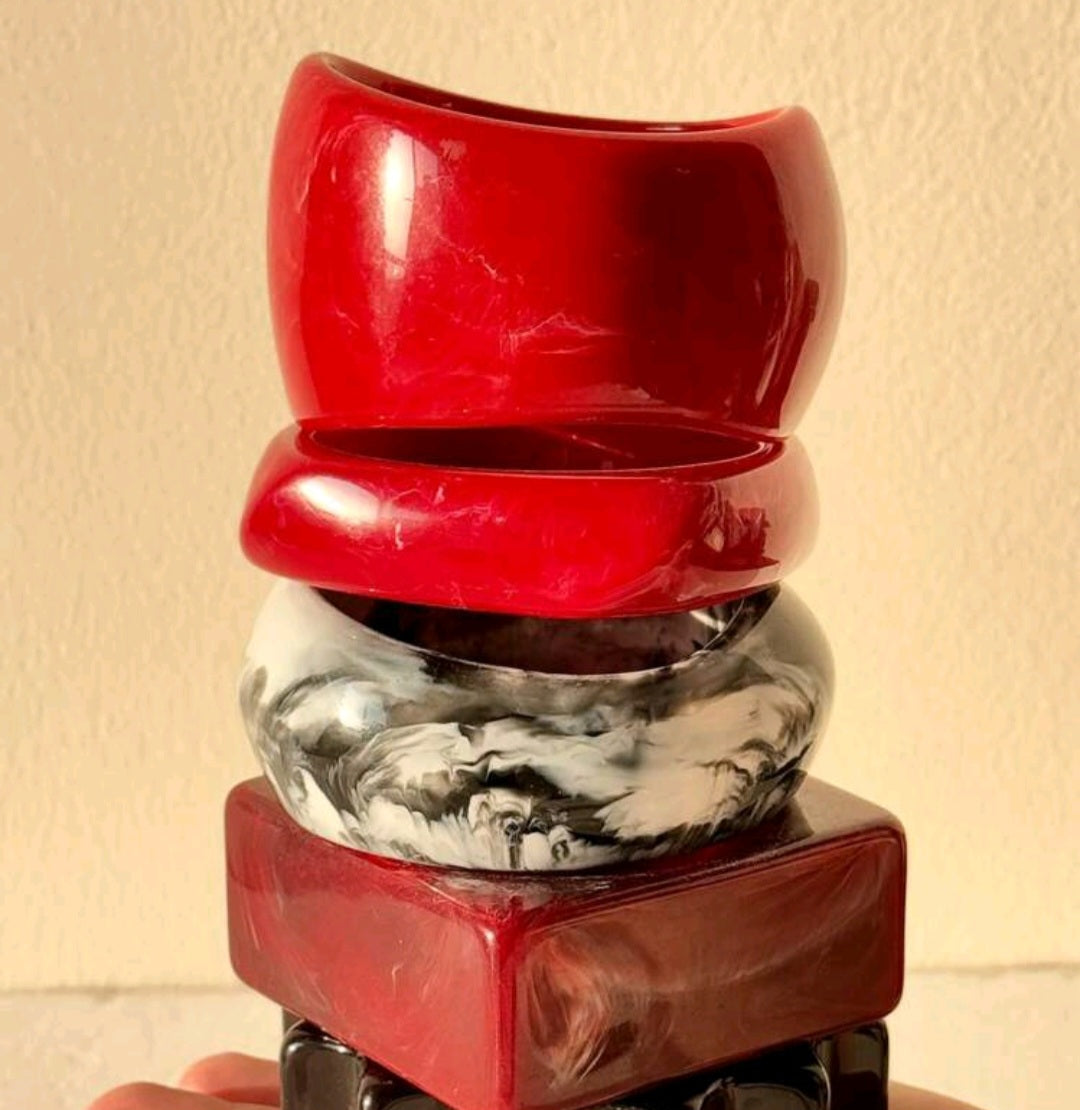 Bold Asymmetric Resin Bracelet