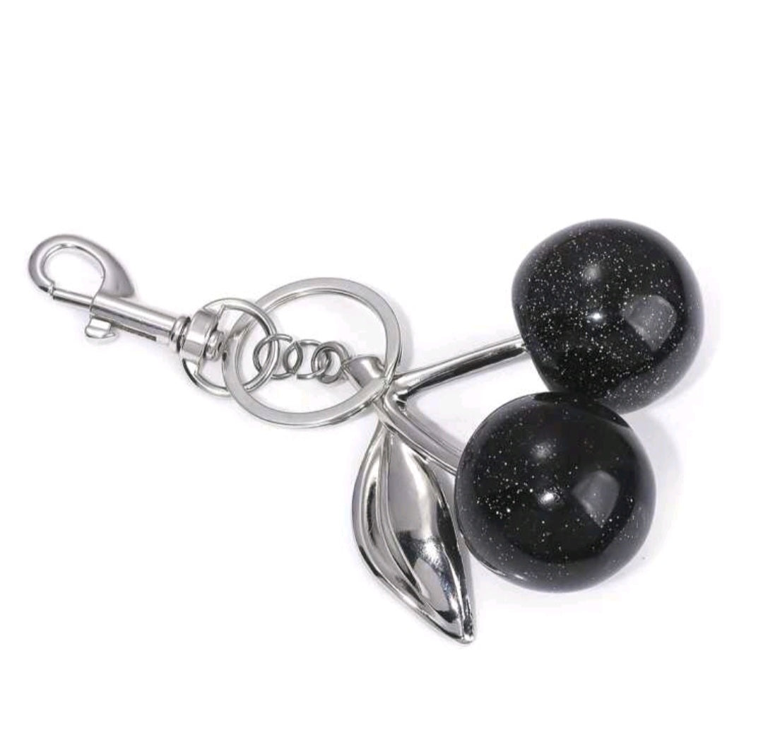Bold Black Cherry Bag Charm
