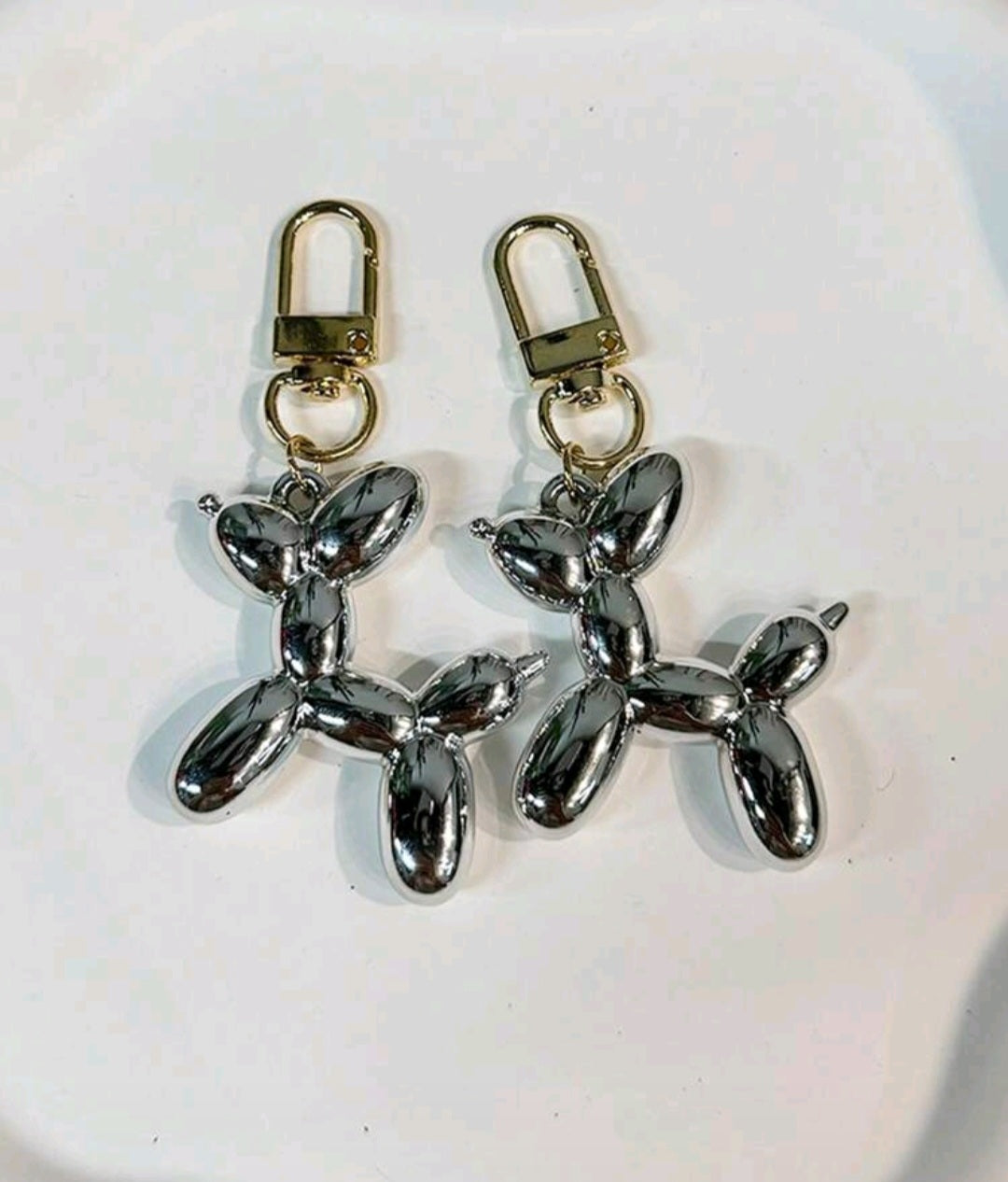 Shiny Balloon Dog Mini Bag Charm