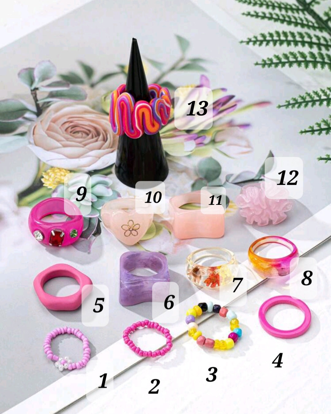 Summer Pop Rings – Shades of Pink