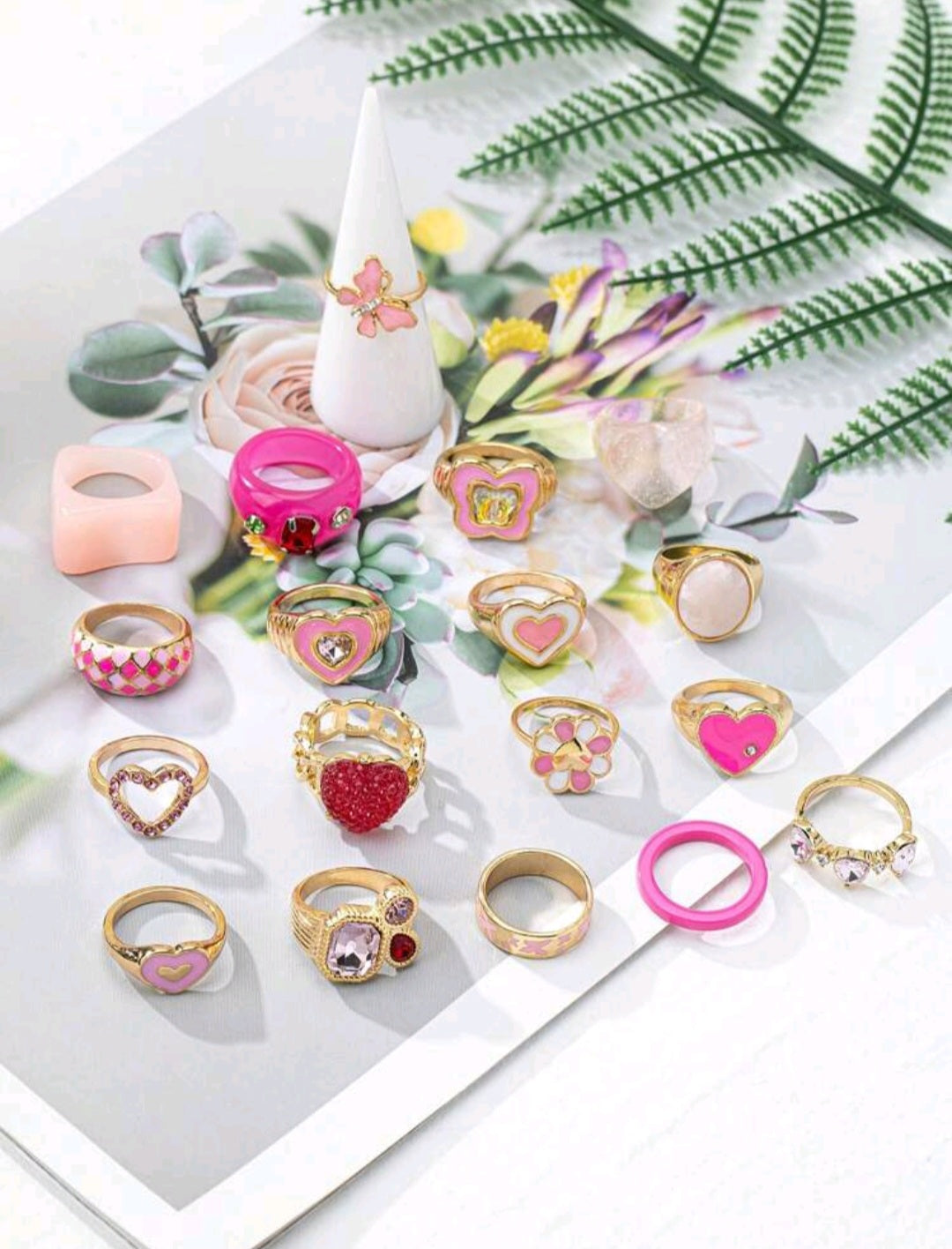 Pink &amp; Fuchsia Rings