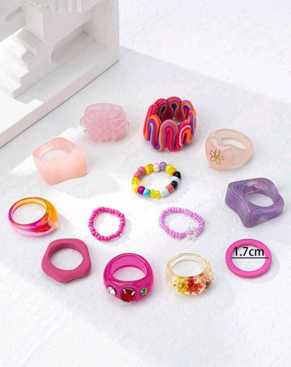 Summer Pop Rings – Shades of Pink