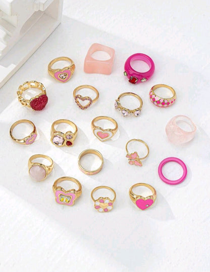 Pink &amp; Fuchsia Rings