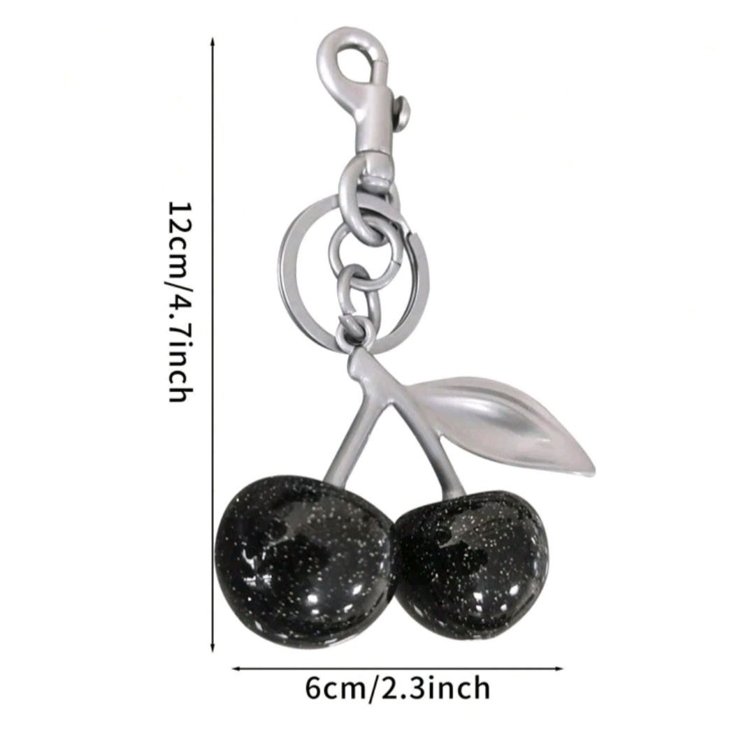 Bold Black Cherry Bag Charm