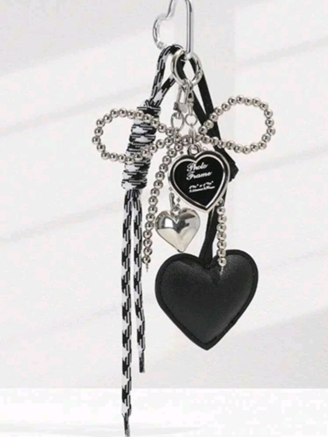 Black Heart Bag Charm