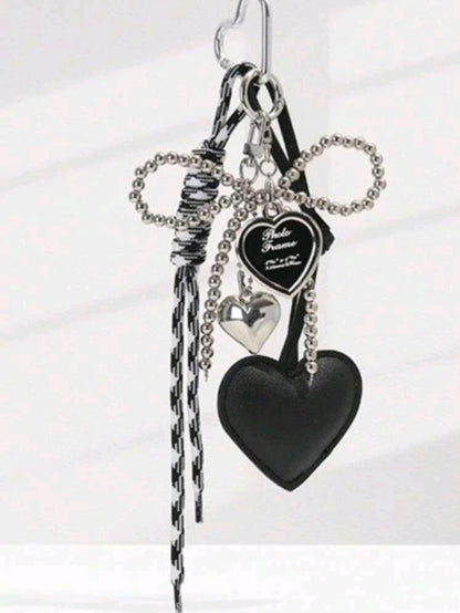 Black Heart Bag Charm