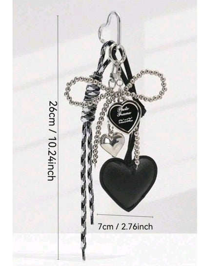 Black Heart Bag Charm