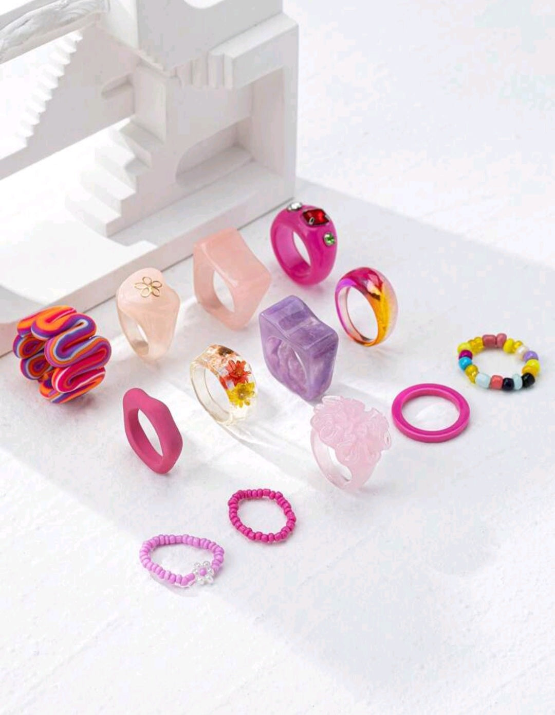 Summer Pop Rings – Shades of Pink