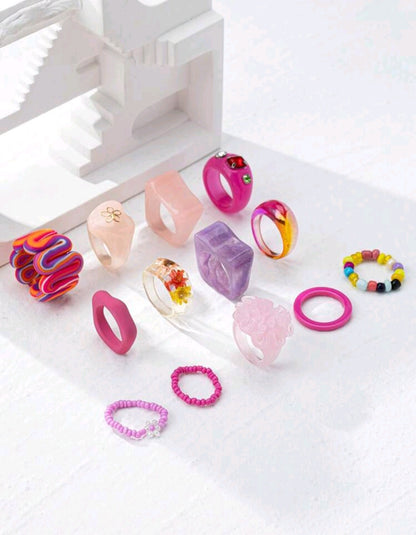 Summer Pop Rings – Shades of Pink