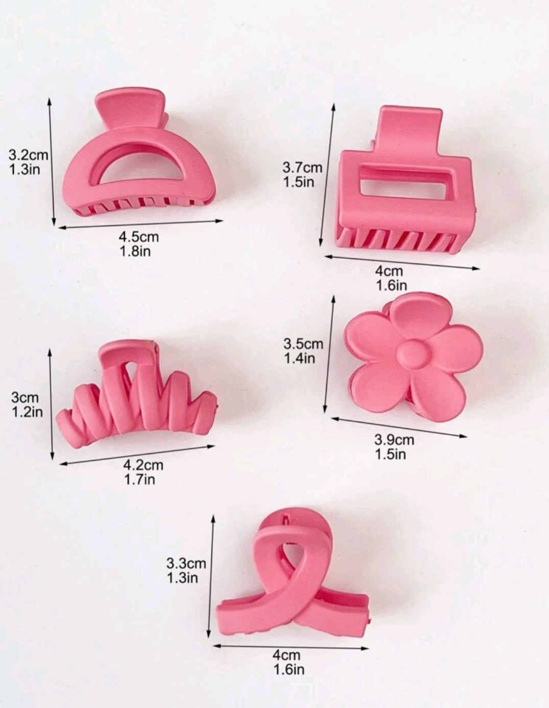 Pink Hair Claw Clip – 9 Unique Designs