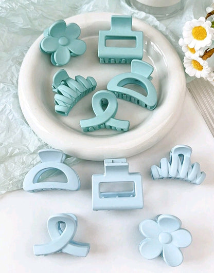 Micro Blue Hair Claw Clip