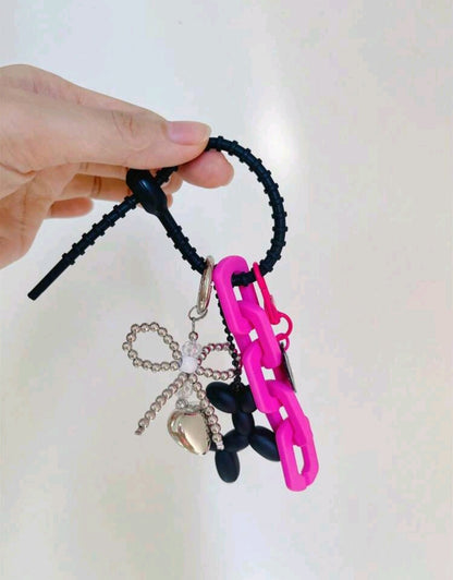 Black Balloon Dog Bag Charm